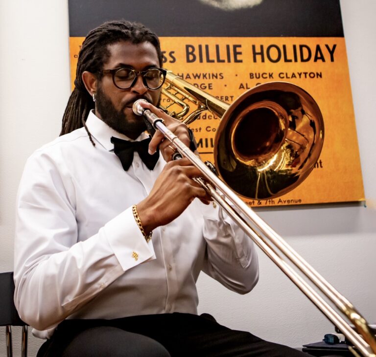 Timothy Robinson, trombone instructor at Harlem Music Studios